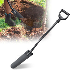 Spade Shovel, 45" Trench Shovel with 14.5" Long Narrow Spade for Digging, Trench