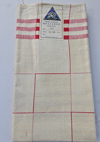 Vintage swedish linen fabric - swedish,