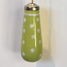 Ceramic lime green spotty And White  bathroom light pull New