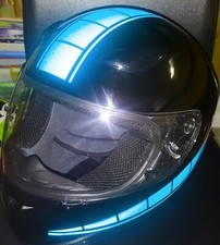 REFLECTIVE SPEED HELMET/TANK STICKERS DECALS MOTORCYCLE RACING KENNY BLUE NIGT