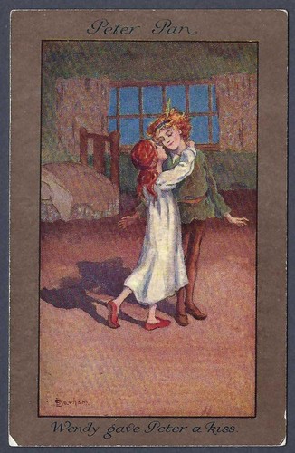 Wendy gave peter kiss - kiss,