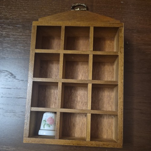 Thimble display case wooden - display,