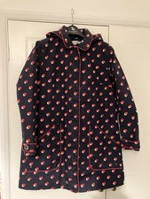 BODEN ANYA RAINCOAT-NAVY BLUE WITH RED & WHITE SPOTS POLKA DOTS- SIZE 18-