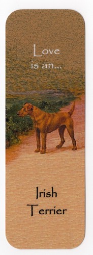 Irish terrier dog bookmark - terrier,
