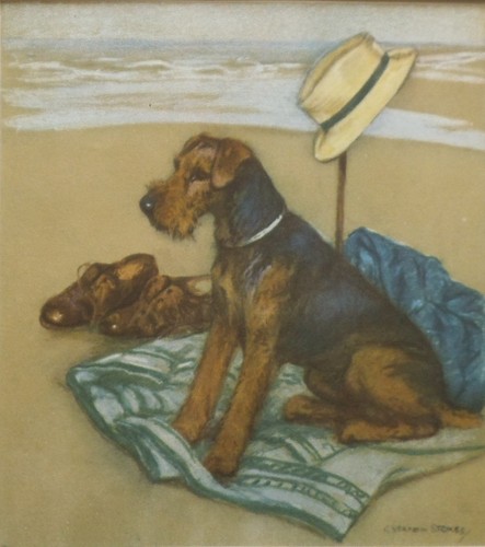 Vintage airedale terrier - vintage,