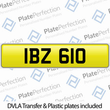 IBZ 610 DATELESS CHERISHED PRIVATE NUMBER PLATE DVLA REGISTRATION