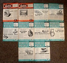 Joblot 10 Hobbies Weekly Magazines + Plans 1954 & 1956