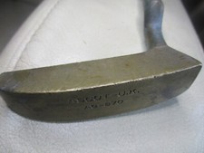 VINTAGE ASCOT UK AG-670 PUTTER - BRASS HEADED PUTTER - 35" LONG GOLF CLUB IN VGC