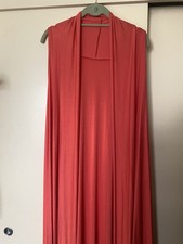 JOIN CORAL ONE SIZE SLEEVELESS LONG DUSTER WAISTCOAT