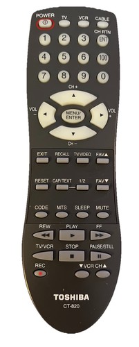 Toshiba 820 remote - tv,