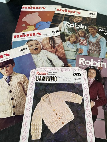 Assorted robin knitting - robin,