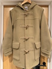 Fat Face Men’s Duffel Coat Medium Wool Blend Hooded Toggle Vintage Heritage 80s