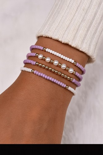 Bead bracelet likac golden - bracelet,