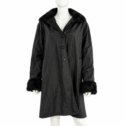 Black pvc coated - black, raincoat