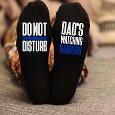 Do Not Disturb Watching Rangers Name Socks - Personalised Printed football gift