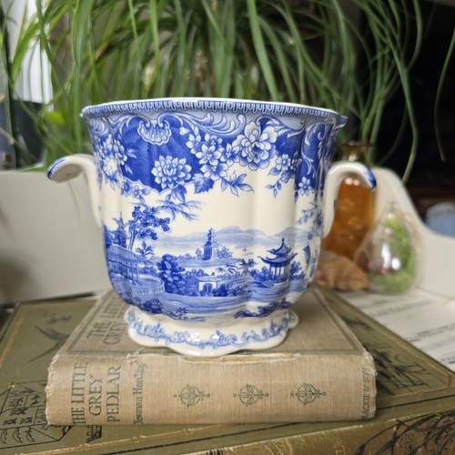 Vintage plant pot planter blue - vintage,