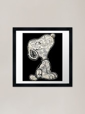 Snoopy comic collage - comic, framed