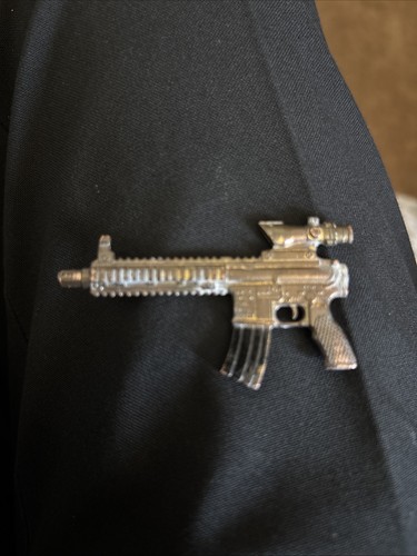 Gun metal keyring toy - gun,