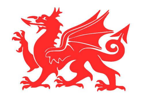 Welsh dragon decal - welsh, sticker