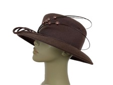 Ladies Brown Wool Felt Lead Rein / Private Driving/Judging Hat. Ref S12