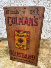 Antique wooden Colmans Mustard