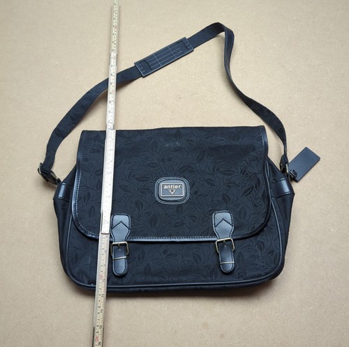 Antler messenger bag black - bag,