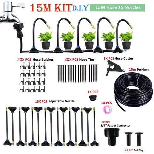 15m flexible garden misting - garden,
