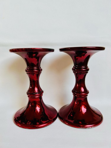 Pair ruby red glass - red,