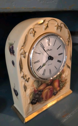 Aynsley orchard gold clock - orchard,