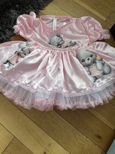 Adult Baby Sissy Satin Pink Dress With Tutu