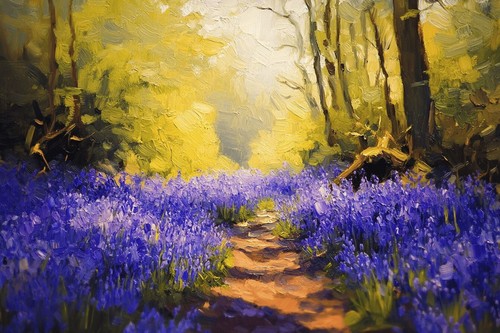 Bluebell woodland forest - bluebell,