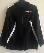 Carbrini hooded zip up sports jacket, black, 9/10 years