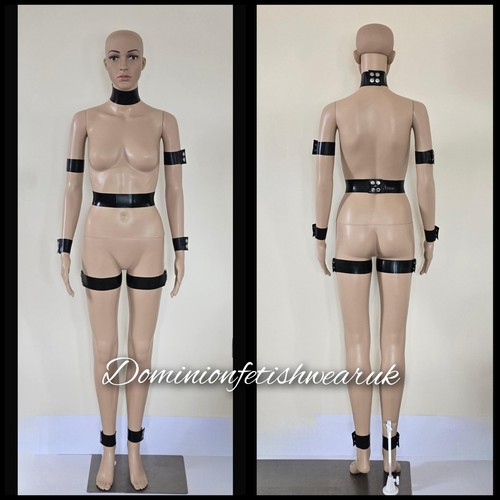 Made latex black body strap - uk,
