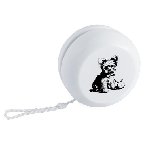 Yorkie puppy with toy retro - puppy, toy'