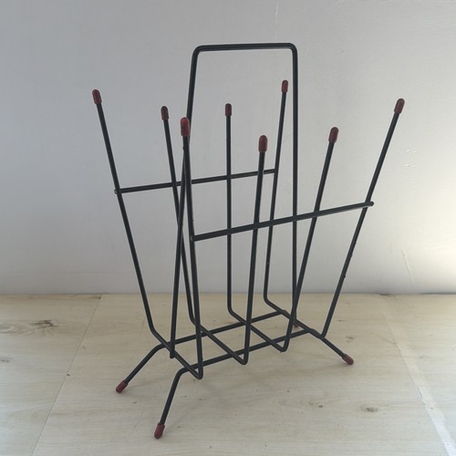 Mid century wire magazine rack - wire,