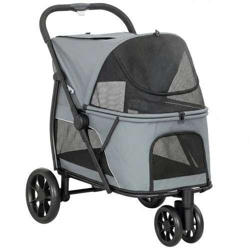 Pawhut dog stroller wheels - pawhut, stroller,