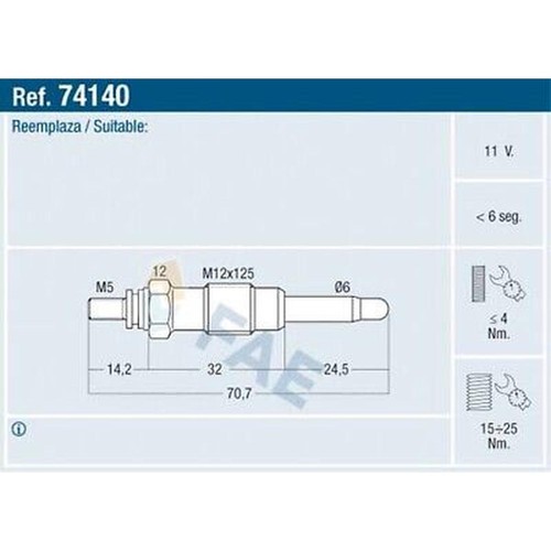 74140 fae glow plug - fae, for
