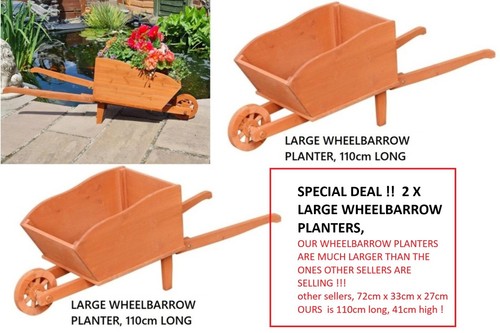 Wheelbarrow planters - x,