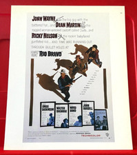 Rio Bravo John Wayne/Dean Martin Movie/Film Poster Art PICTURE/PRINT 12" x 9.5"