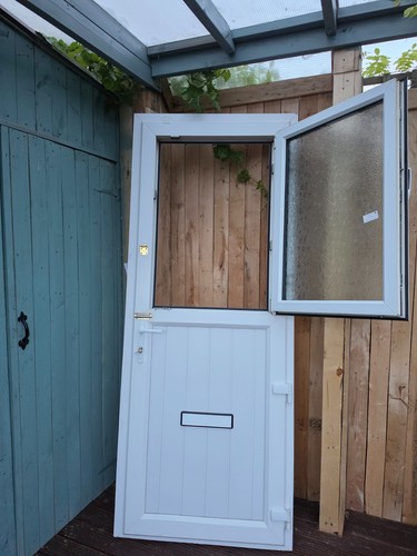 White upvc stable door 870 - door,