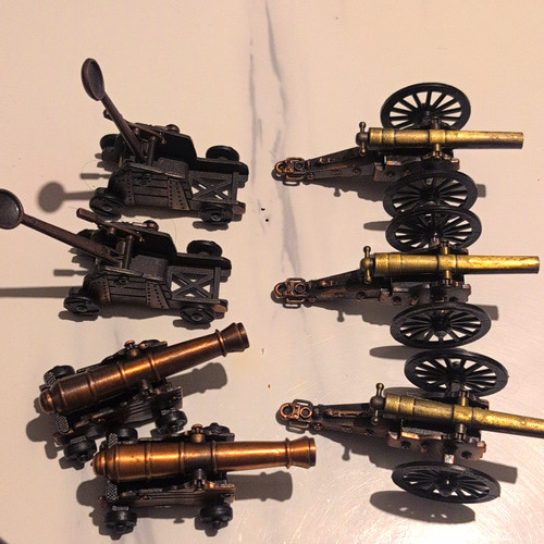 Vintage diecast metal cannon - vintage,