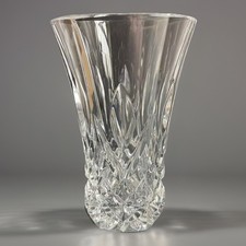 5” Clear Cut Glass Vase Solid Hexagonal Flared Bud Posies 13 cm Tall Deco Style