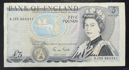 Old five pound note - old,