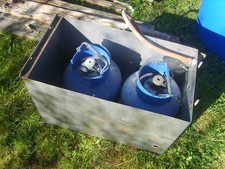 Gas locker for boat or caravan