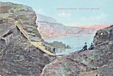 FJP Vintage Postcard, The Rope Bridge, Carrick-A-Rede, Antrim