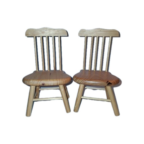 Light oak dollhouse chairs - oak,