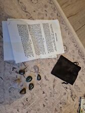 MAGIC ORACLE STONES RUNES CRYSTALS IN VELVET POUCH WITH INSTRUCTIONS