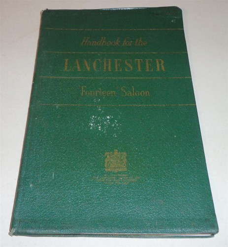 Owner manual lanchester - owner's,