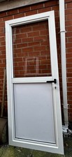 White UPVC Door with Glass