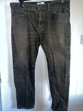 M&S Men's Khaki Colour Cords Trousers W36 Short (30”) Slim Fit